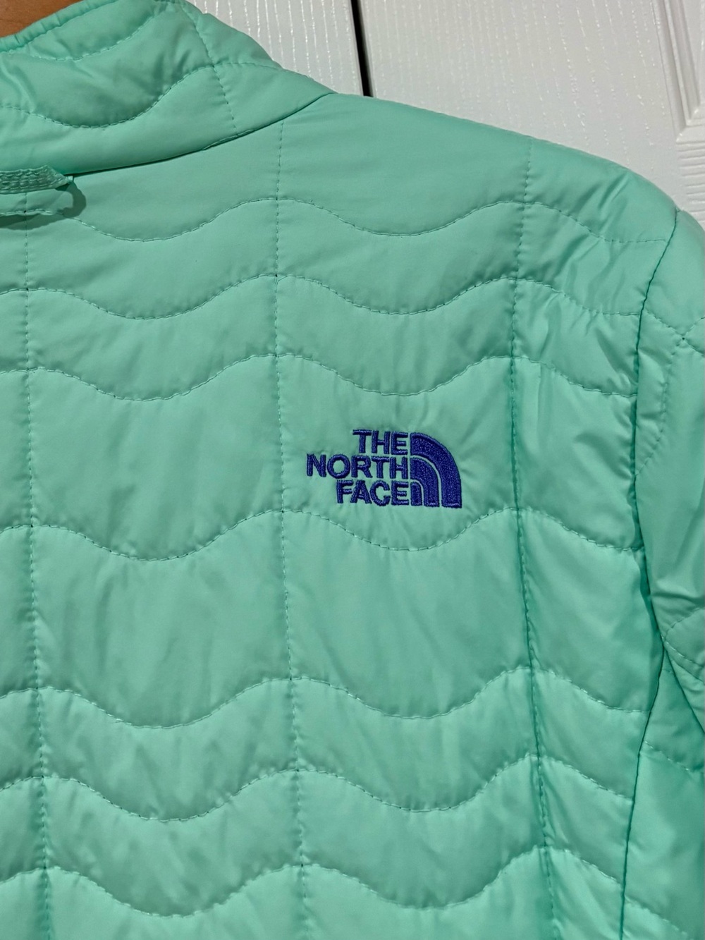 North Face Women's Bombay Puffer Jacket Mint Green Large - Picture 5 of 13